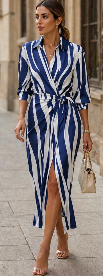 Ivy & Grace™| Printed Wrap Dress