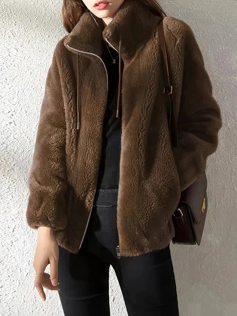 Sofia™ | Drawstring Teddy Coat