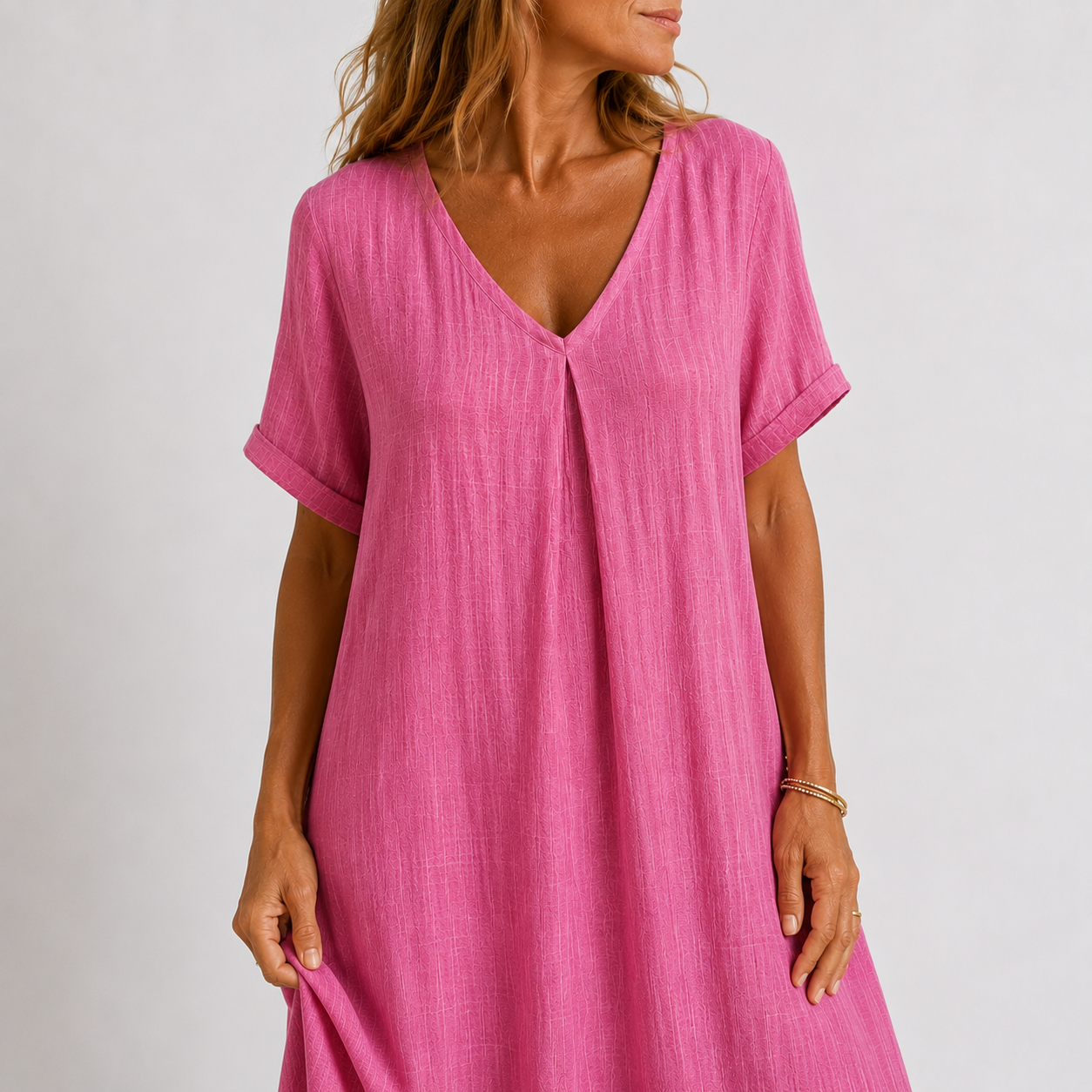 Violette - Long Fluid Linen Dress
