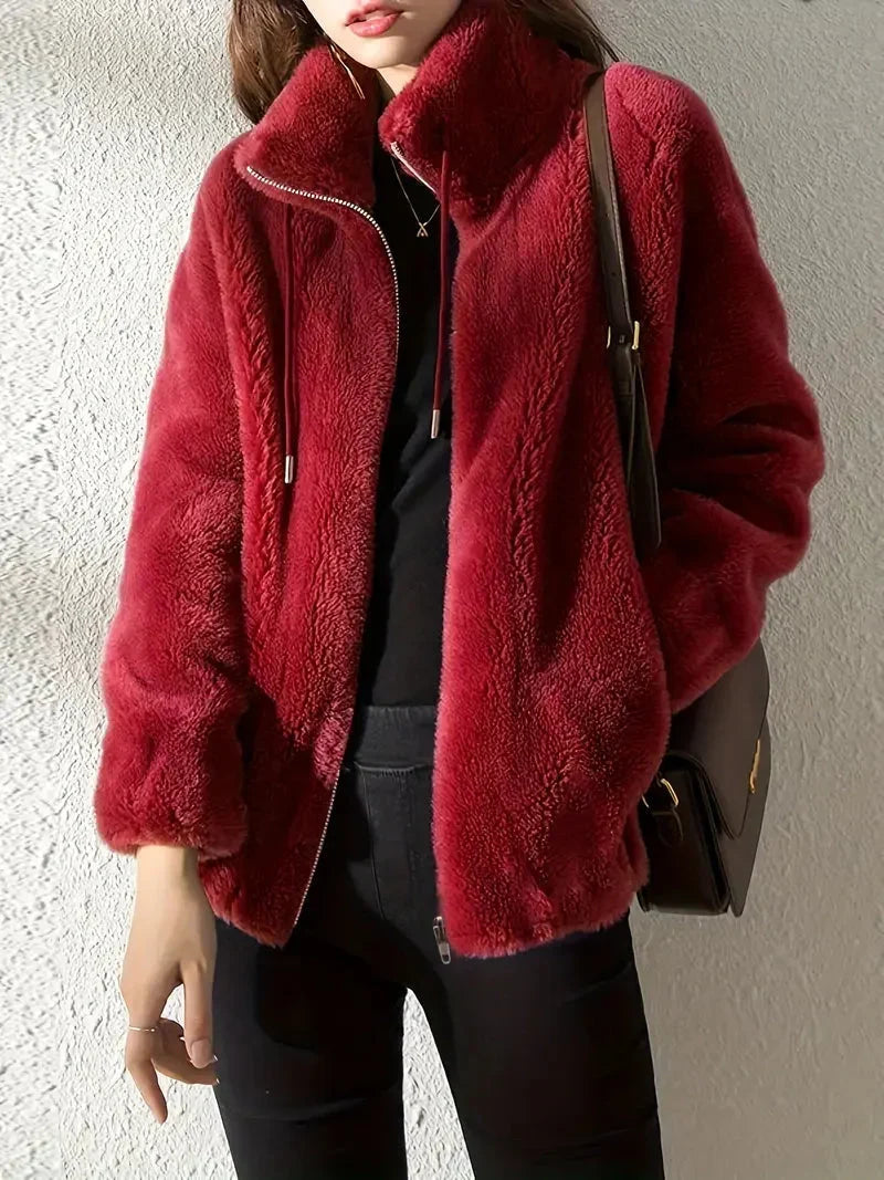 Sofia™ | Drawstring Teddy Coat