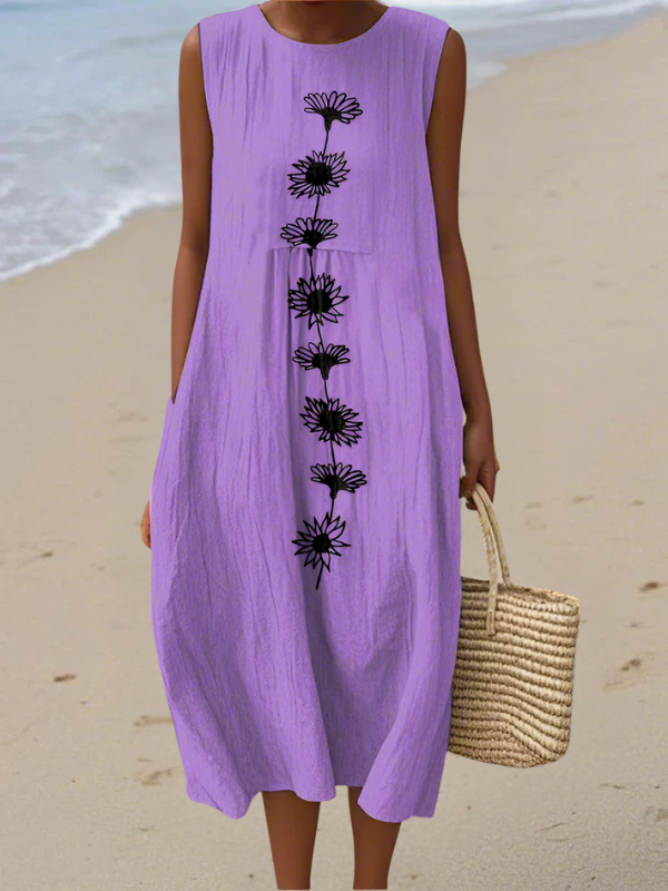 Josephine™ Violet Bloom Midi Dress