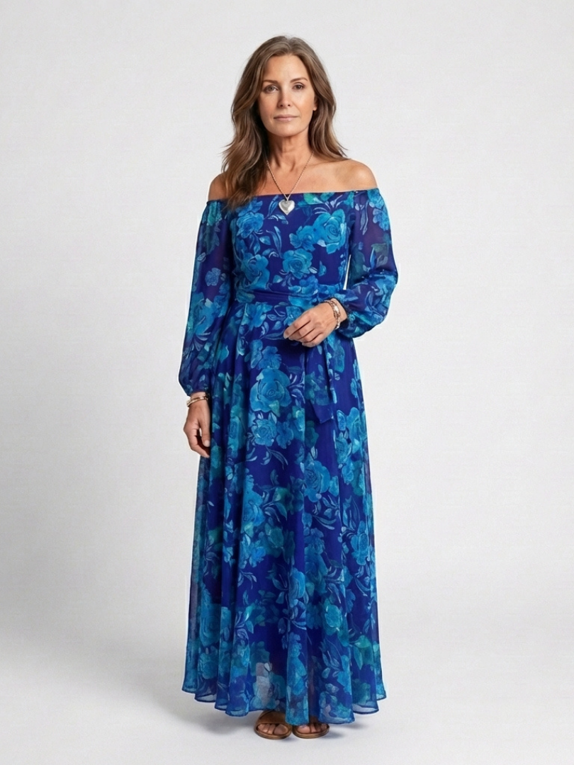 Ivy & Grace™ | Off Shoulder Floral Maxi Dress