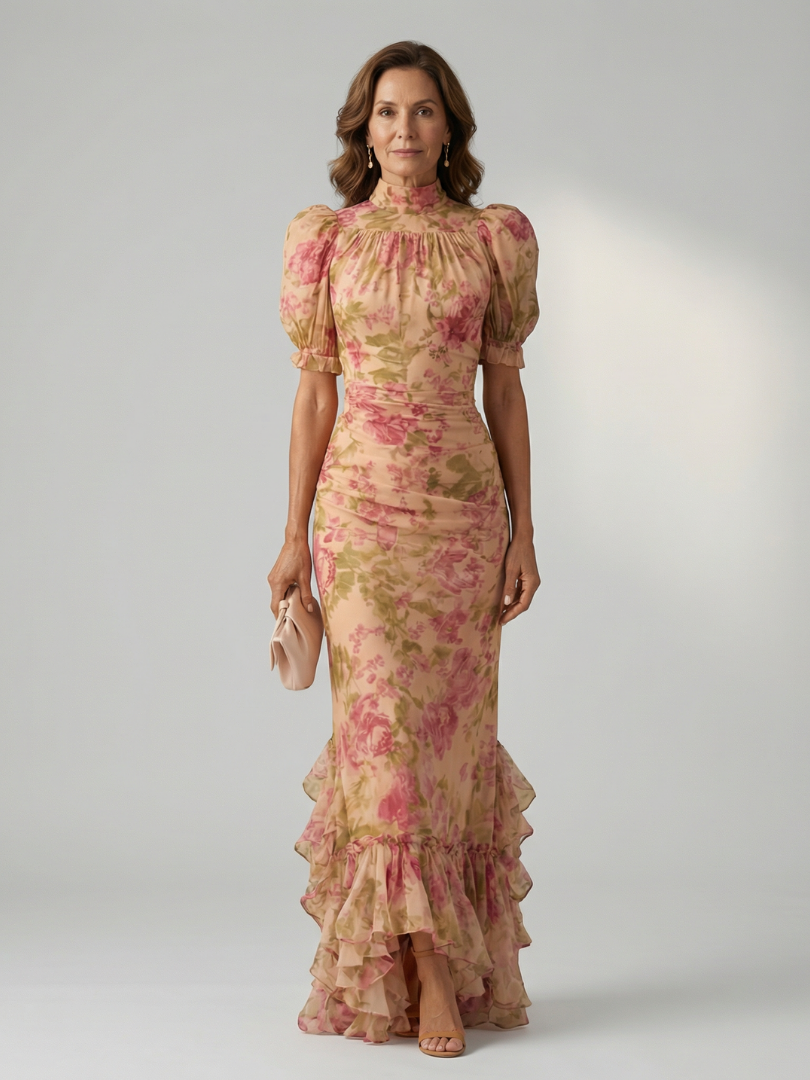 Ivy & Grace Gentle High Neck Maxi Dress