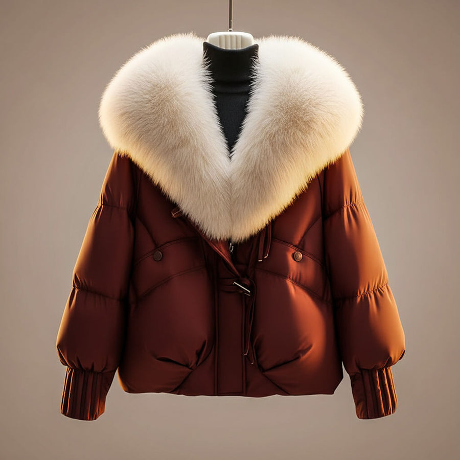 Elsie™ | Quilted Statement-Collar Coat