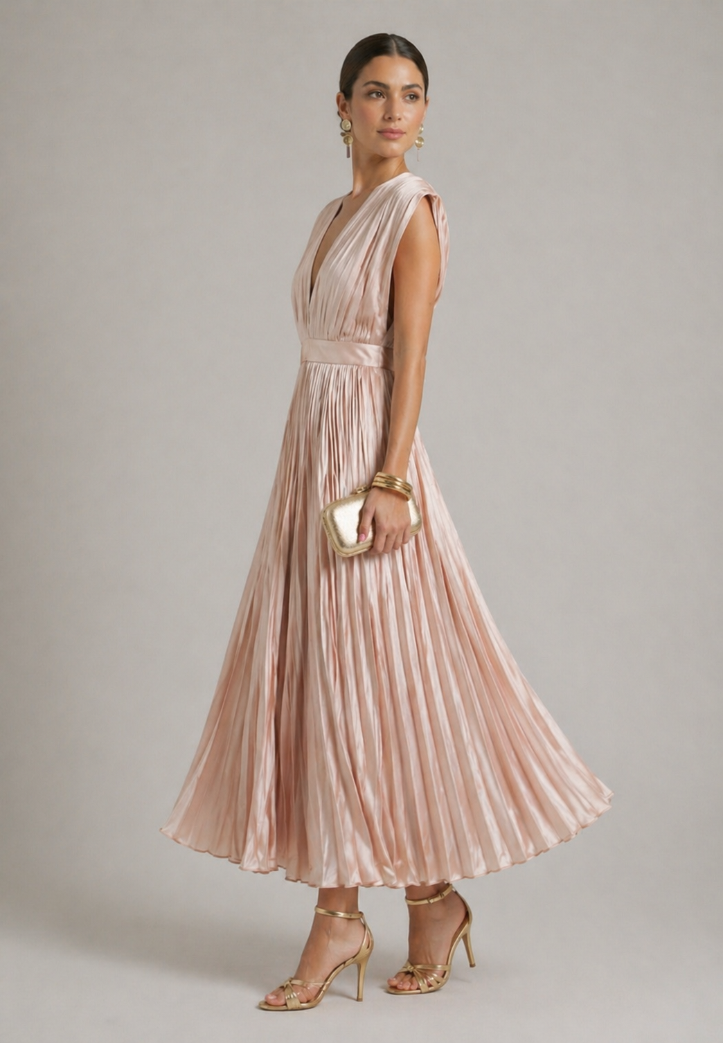 Ivy & Grace™ | Timeless Pleated Midi Dress
