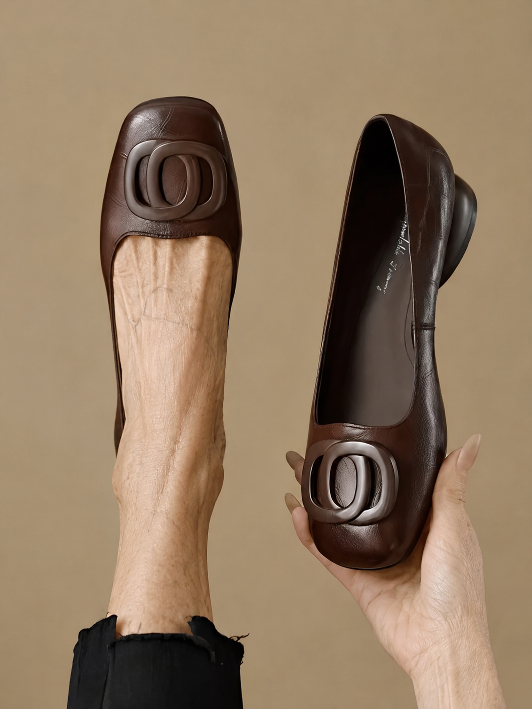 Faith™ | Leather Square-Toe Ballet Flats