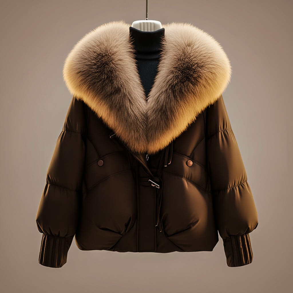 Elsie™ | Quilted Statement-Collar Coat