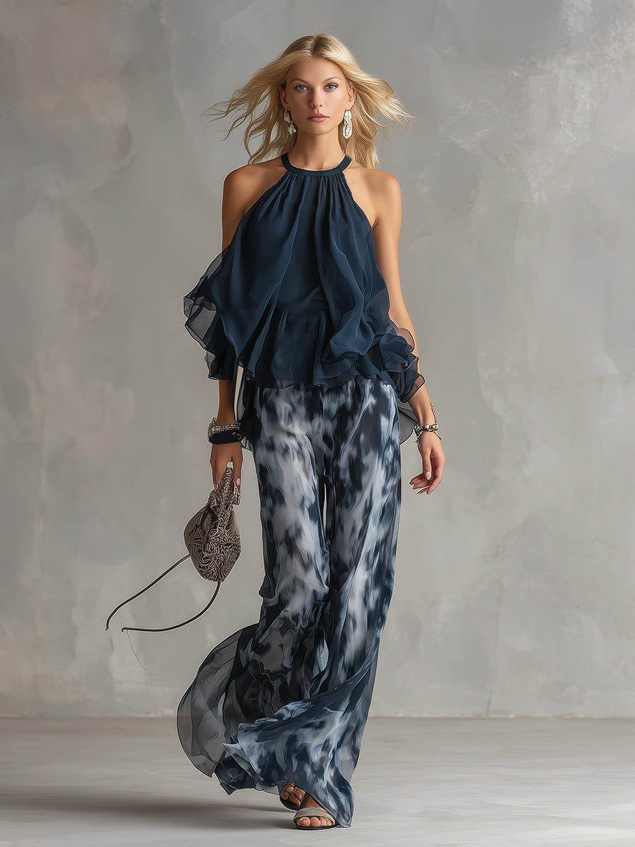 ELISE | ELEGANT AND LIGHTWEIGHT SET WITH FLOWING TOP AND WIDE TROUSERS