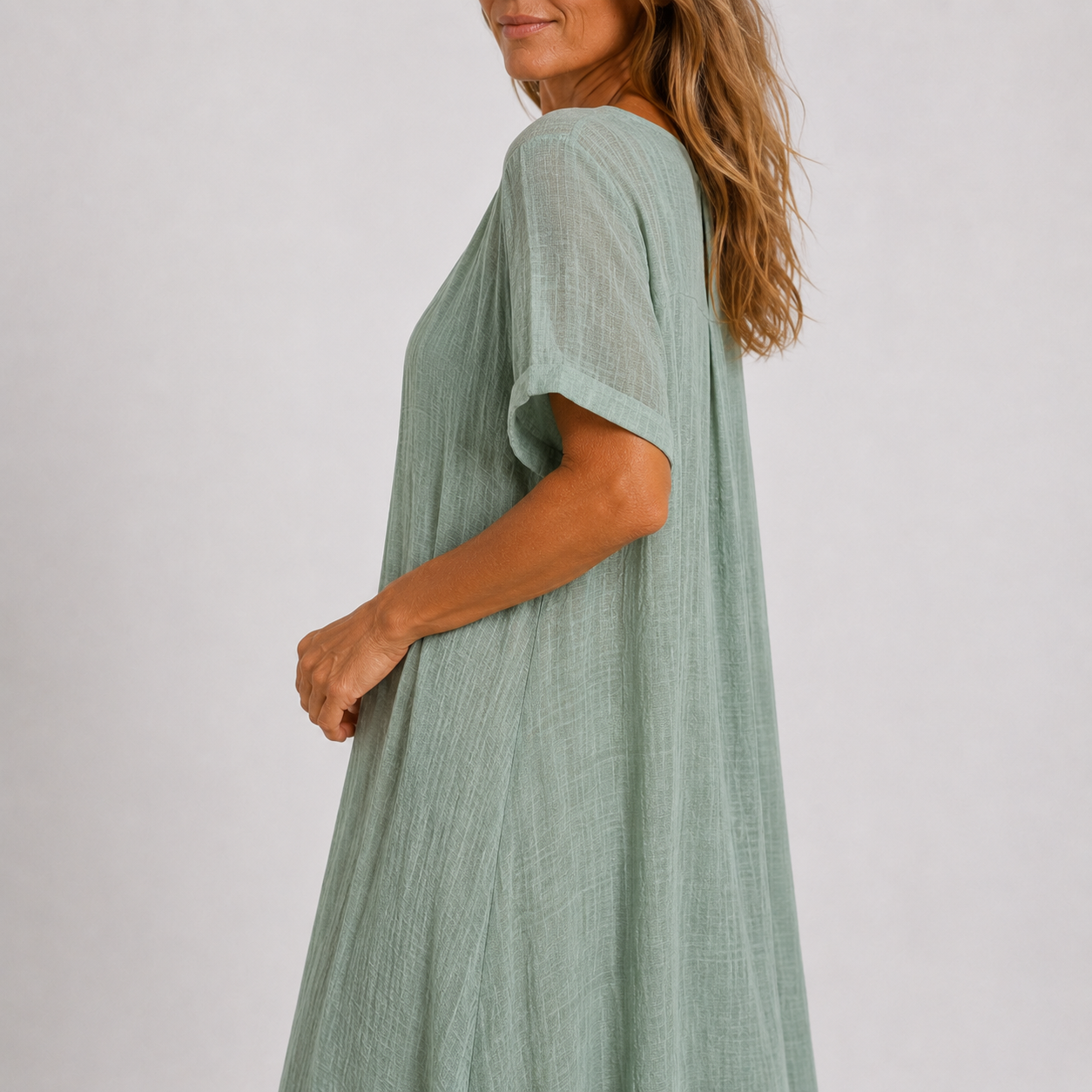Violette - Long Fluid Linen Dress