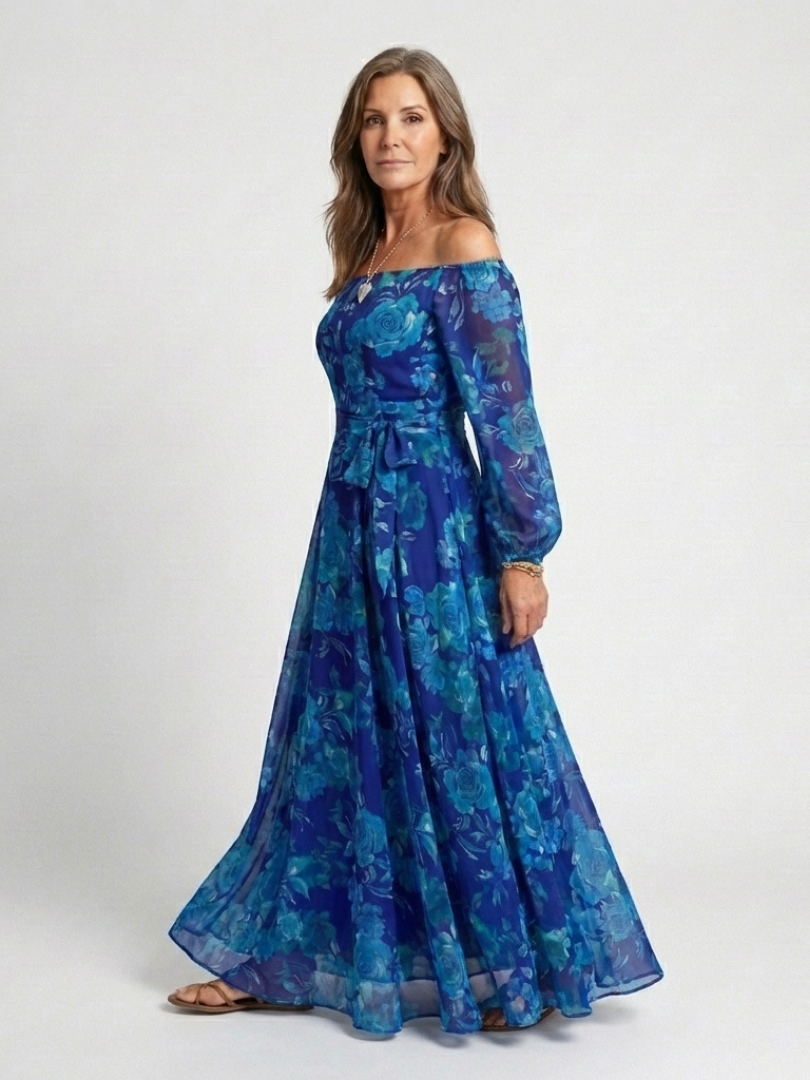 Ivy & Grace™ | Off Shoulder Floral Maxi Dress