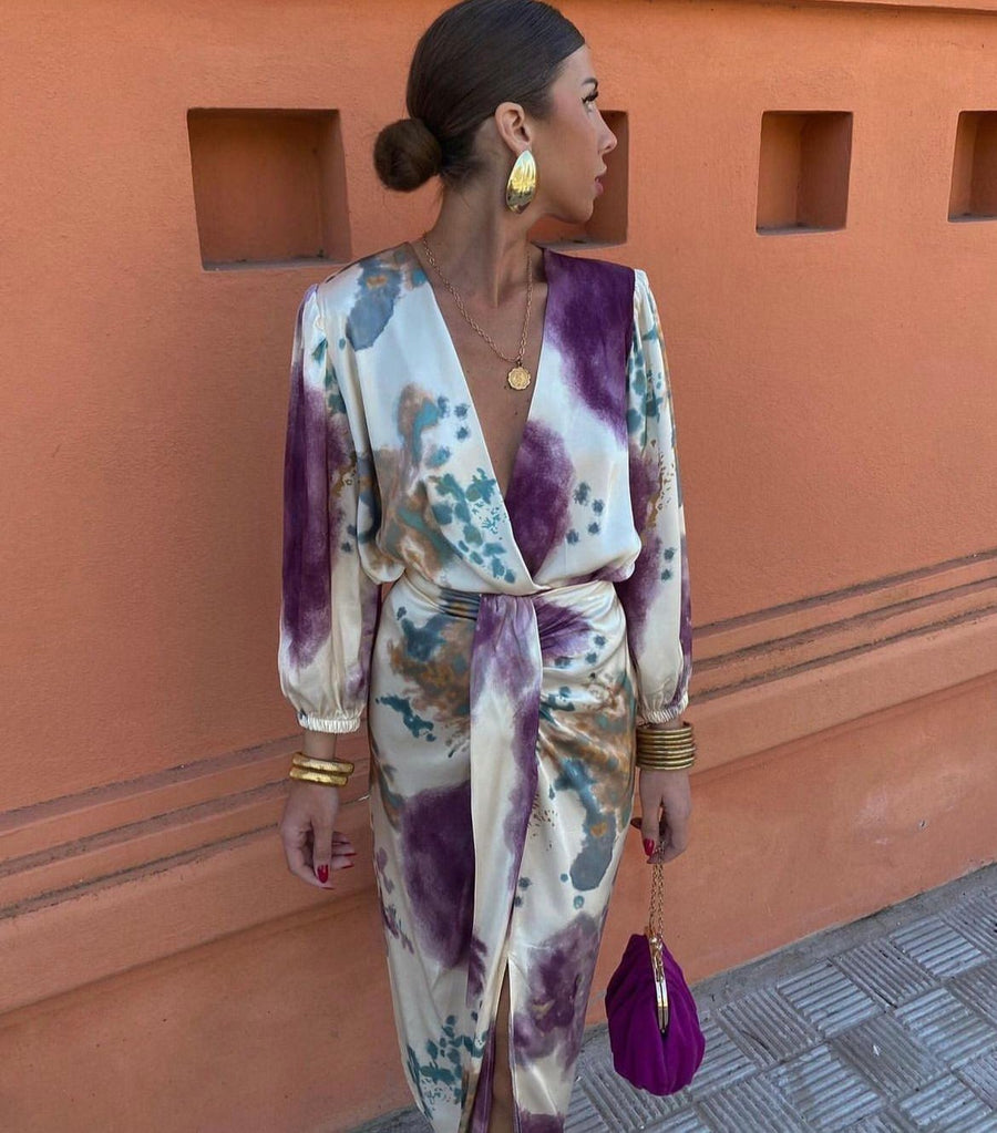 Valeria | Elegant V-Neck Dress