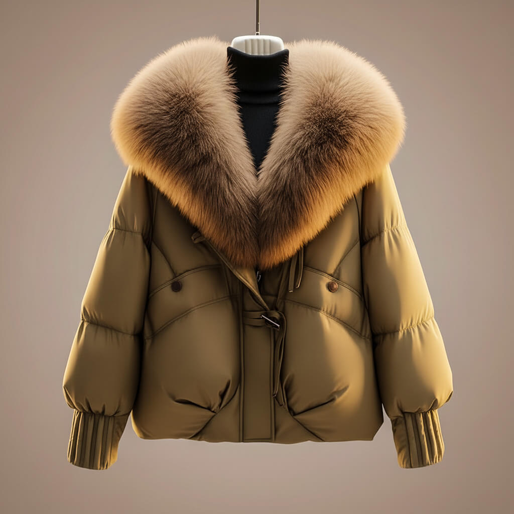 Elsie™ | Quilted Statement-Collar Coat
