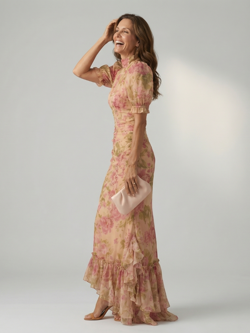 Ivy & Grace Gentle High Neck Maxi Dress