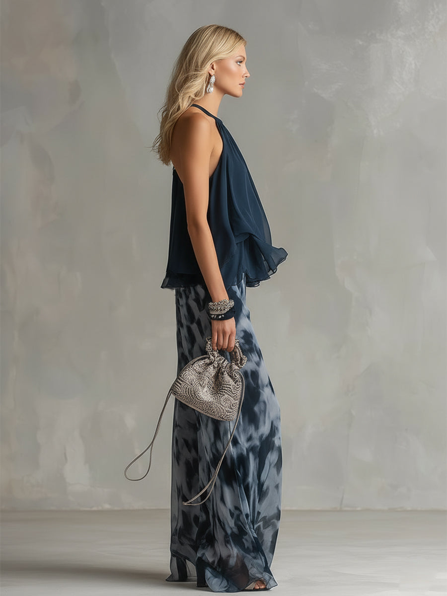 ELISE | ELEGANT AND LIGHTWEIGHT SET WITH FLOWING TOP AND WIDE TROUSERS