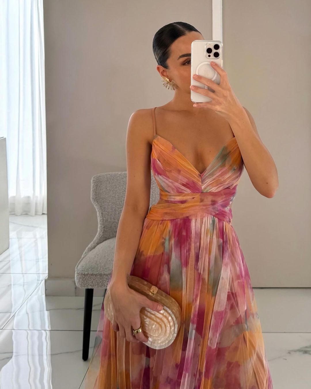 Giselle | Long Floral Print Dress