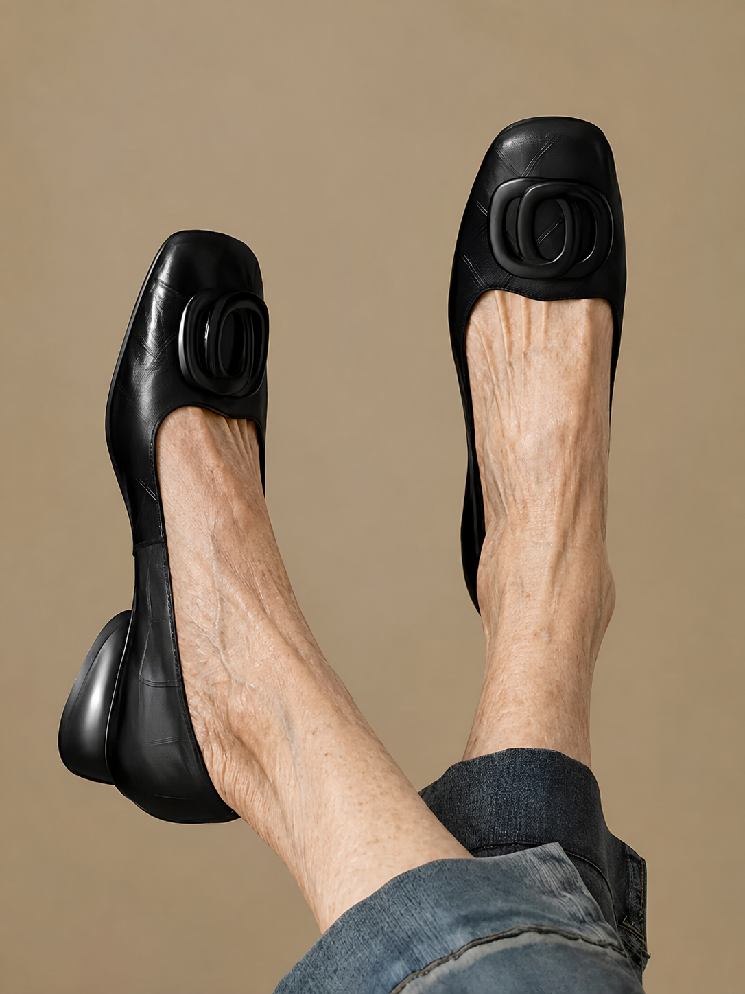 Faith™ | Leather Square-Toe Ballet Flats