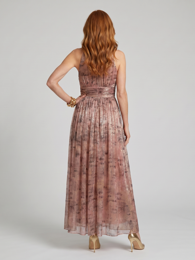 Ivy & Grace Textured Finish Sleeveless Midi Dress