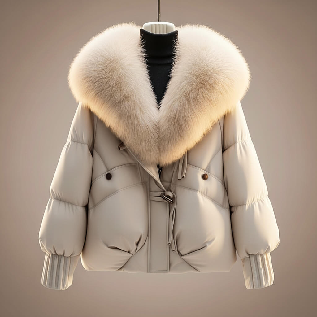 Elsie™ | Quilted Statement-Collar Coat