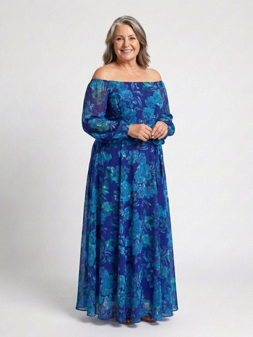 Ivy & Grace™ | Off Shoulder Floral Maxi Dress