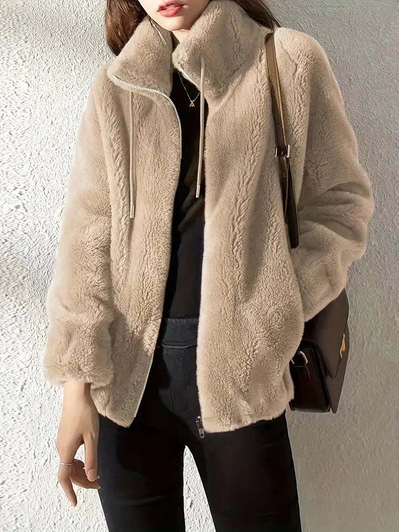 Sofia™ | Drawstring Teddy Coat