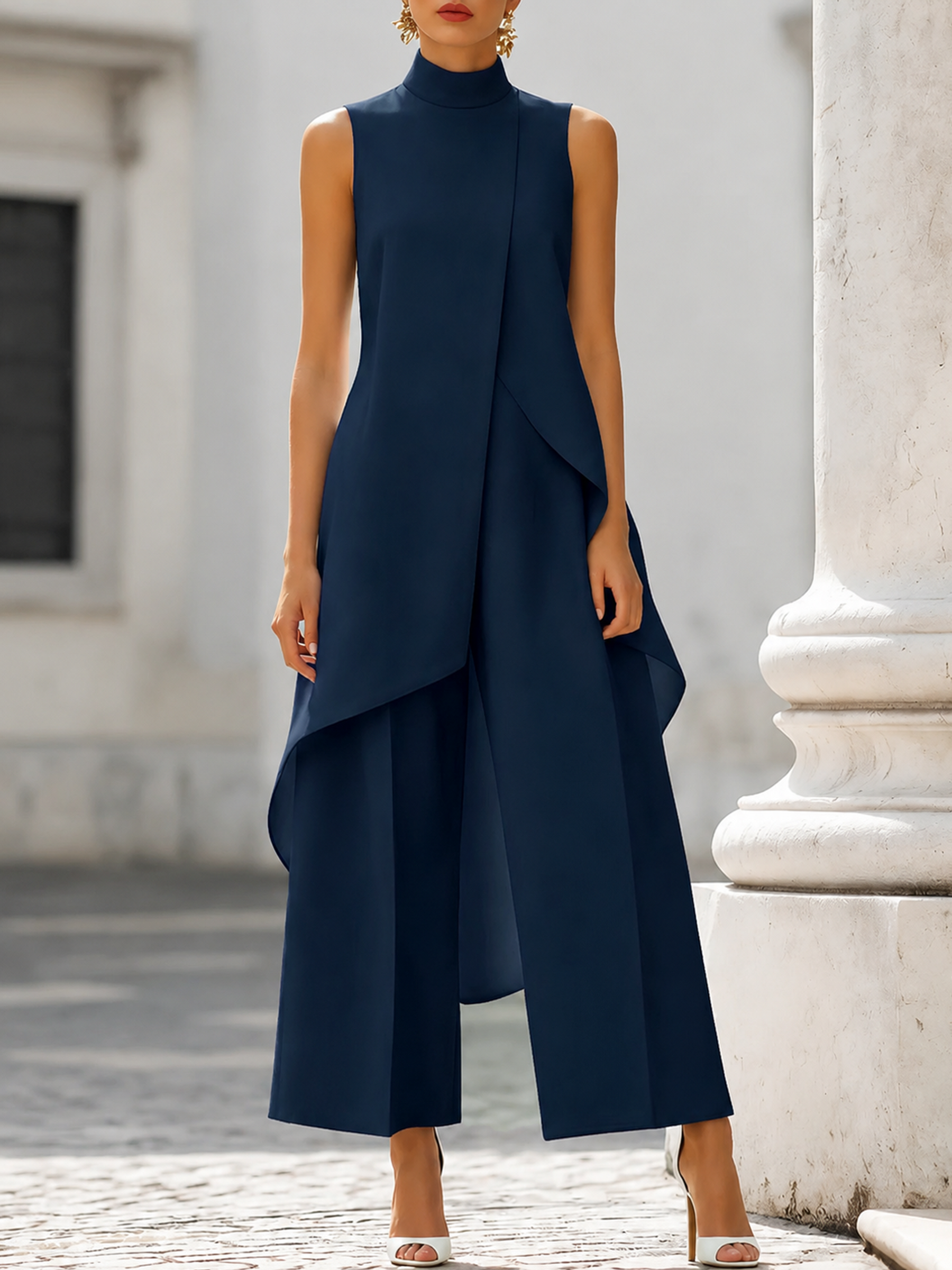Martina | Wide-Leg Jumpsuit with Elegant Drape
