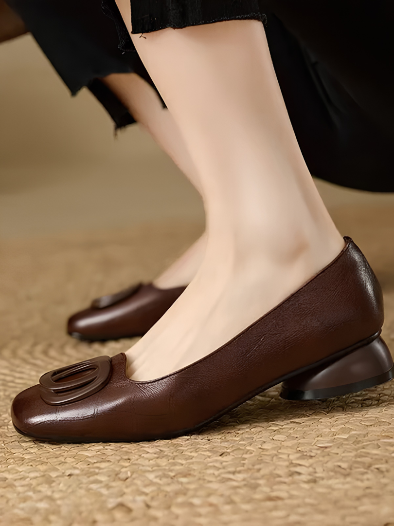 Faith™ | Leather Square-Toe Ballet Flats