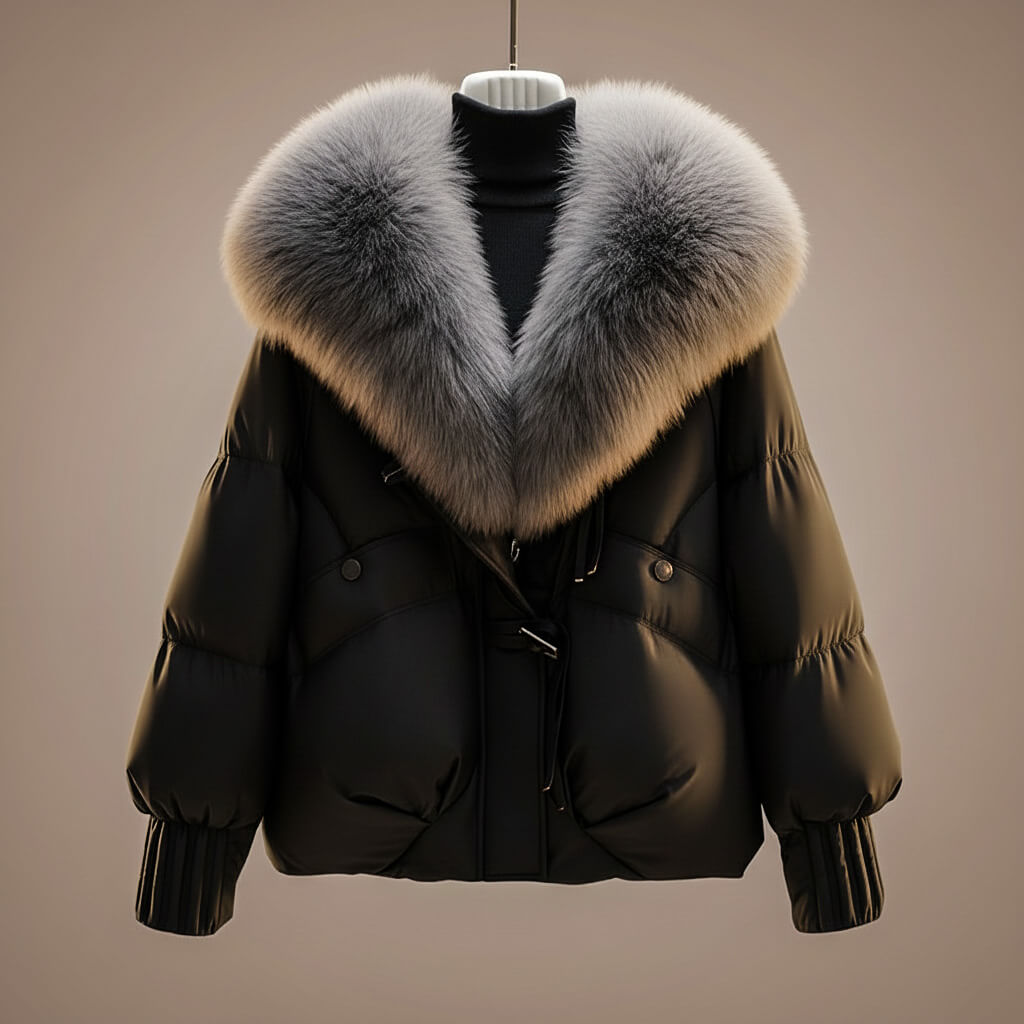 Elsie™ | Quilted Statement-Collar Coat
