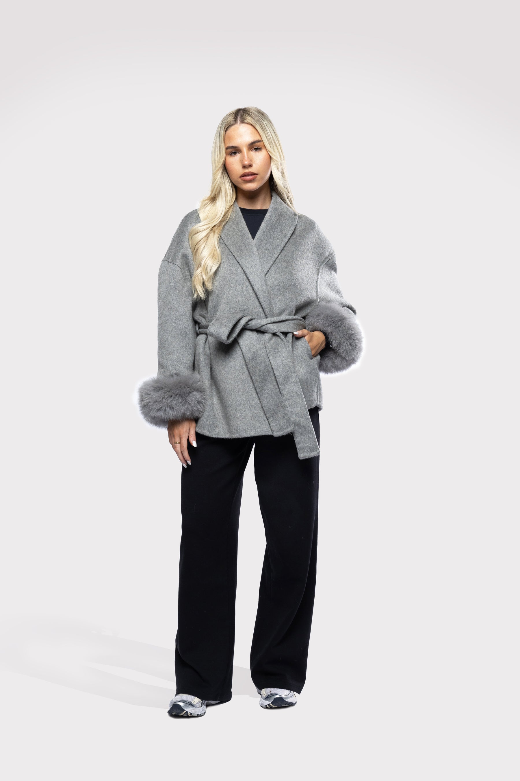 Chelsea™ | Detachable-Cuff Wool Coat