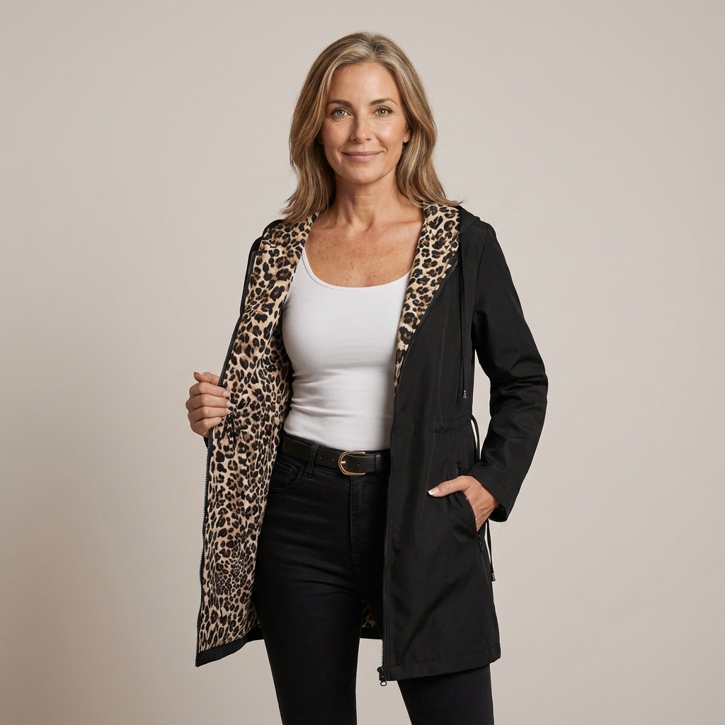 Sabine™ | Reversible Leopard Hooded Coat