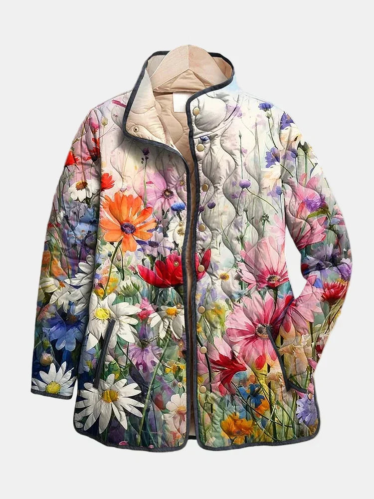 Kaia™ | Vintage Floral Quilted Jacket