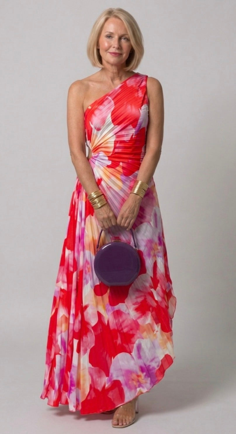 Ivy & Grace™ | Pleated One-Shoulder Dress