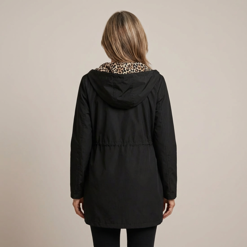 Sabine™ | Reversible Leopard Hooded Coat