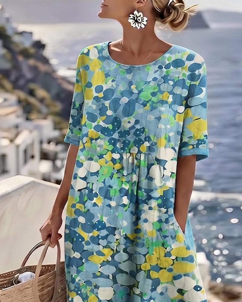 Elena | Loose and Lightweight Floral Midi Dress