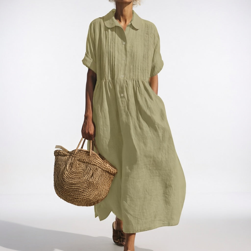LYSANDRA™ — FLUID SHIRT DRESS