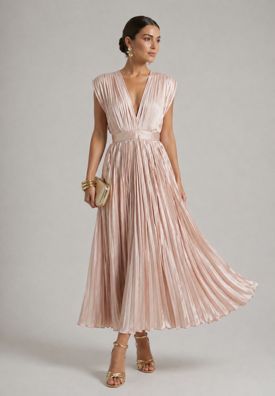 Ivy & Grace™ | Timeless Pleated Midi Dress