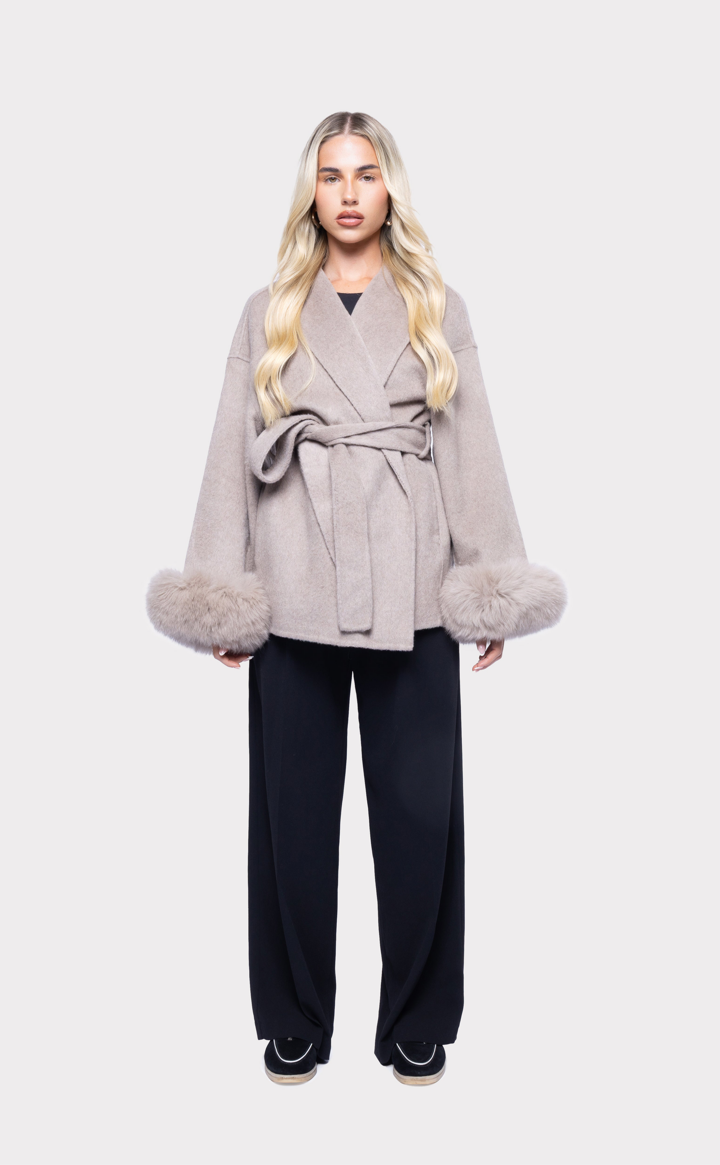 Chelsea™ | Detachable-Cuff Wool Coat