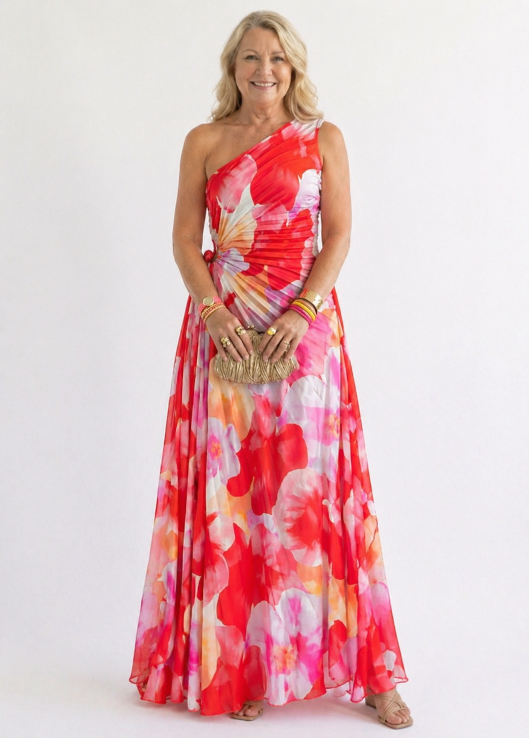 Ivy & Grace™ | Pleated One-Shoulder Dress