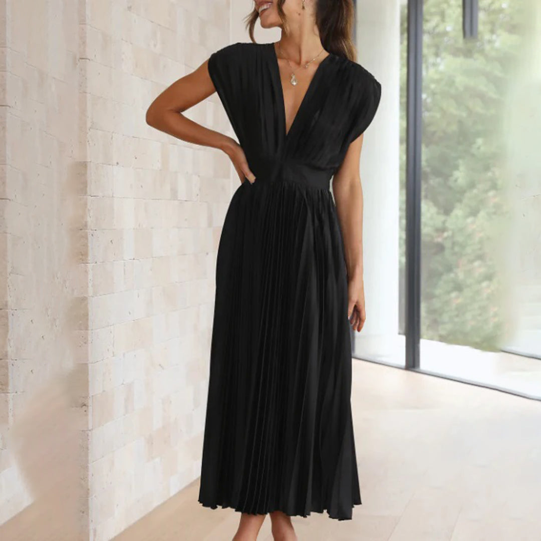 Ivy & Grace™ | Timeless Pleated Midi Dress