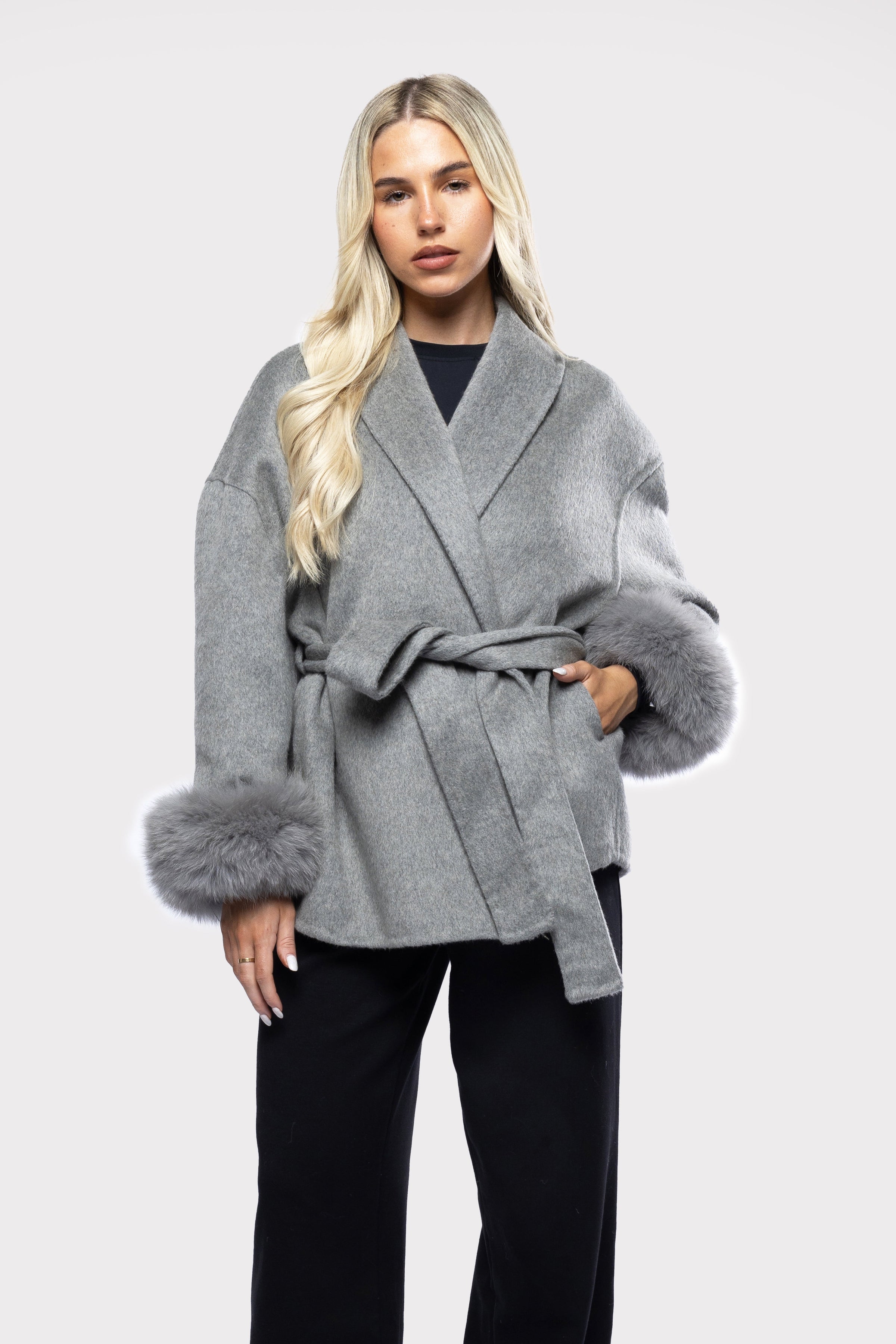 Chelsea™ | Detachable-Cuff Wool Coat
