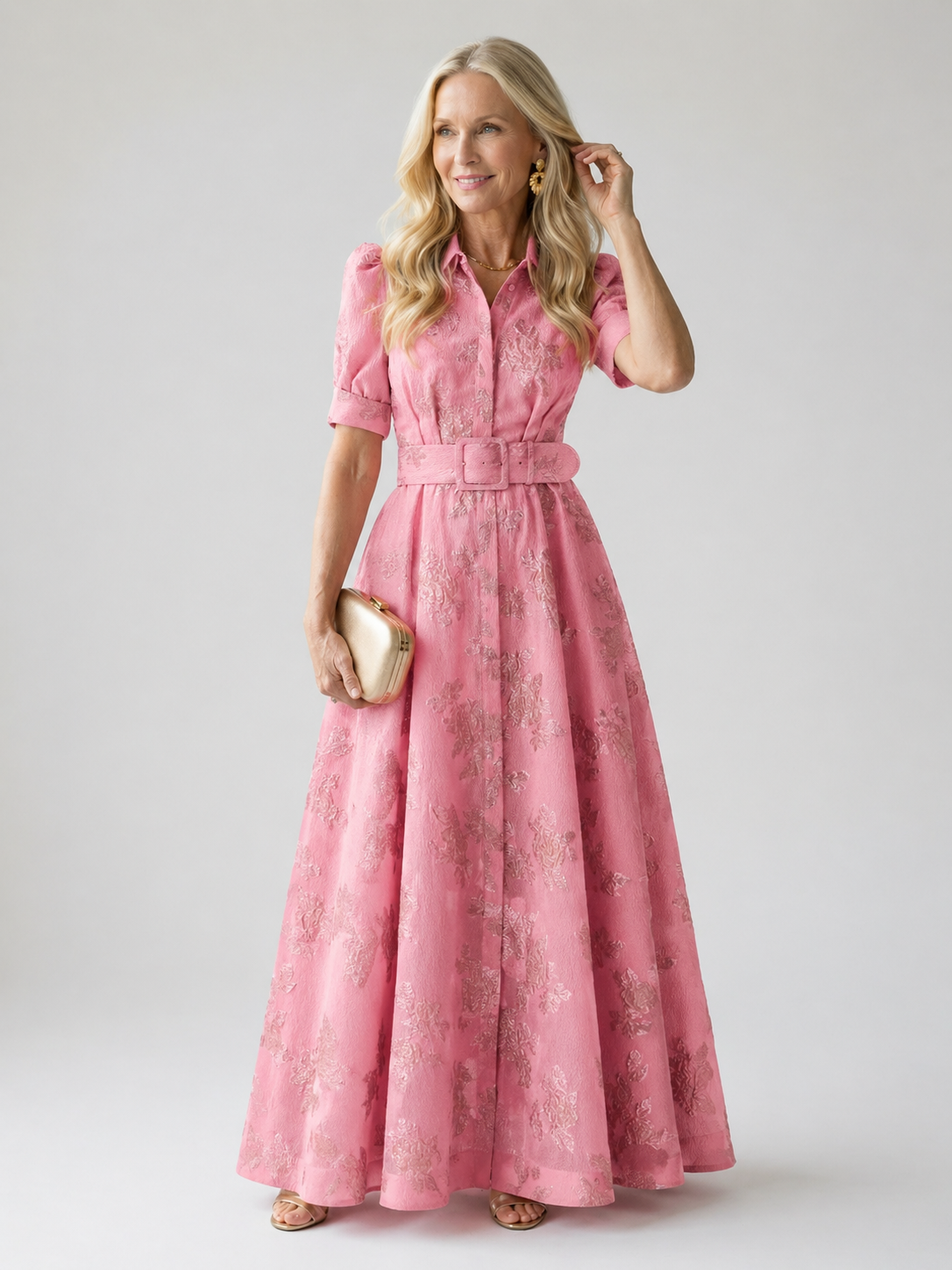Ivy & Grace™ | Belted Floral Maxi Dress