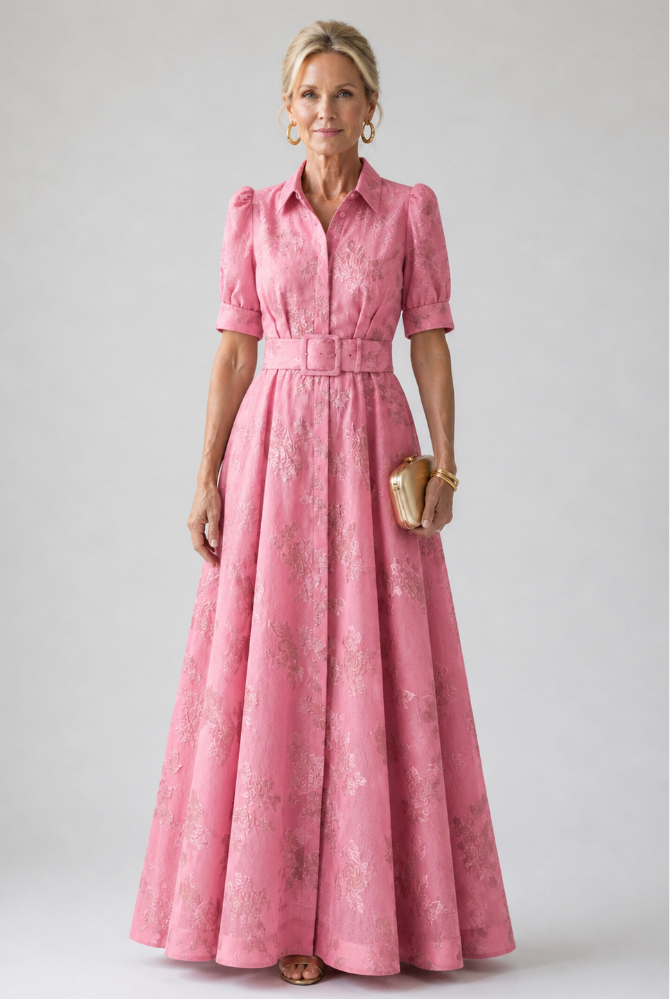 Ivy & Grace™ | Belted Floral Maxi Dress