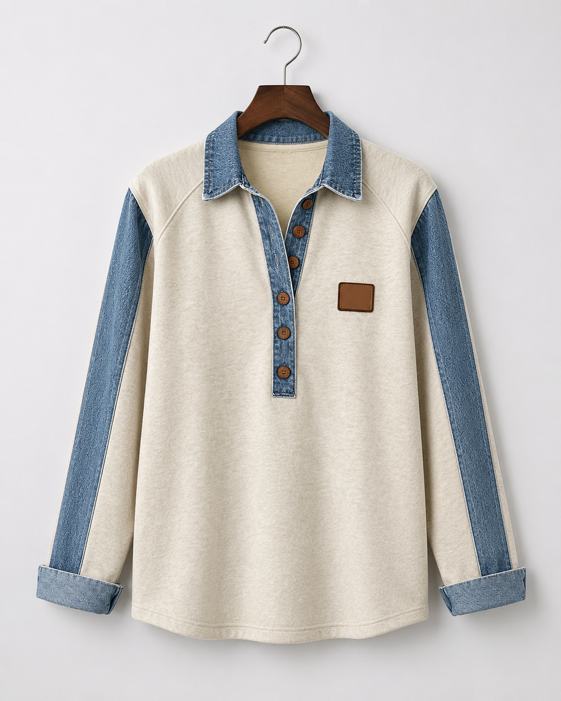Hadley™ | Vintage Buttoned Collared Sweatshirt