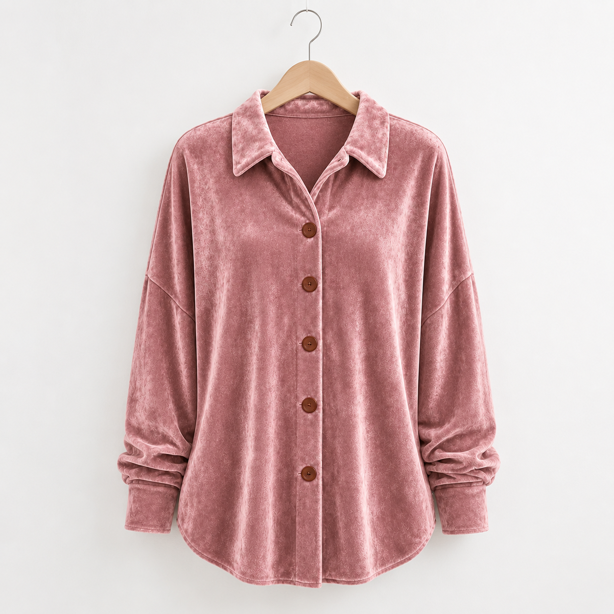 Sofia™ | Velvet Button-Front Shirt