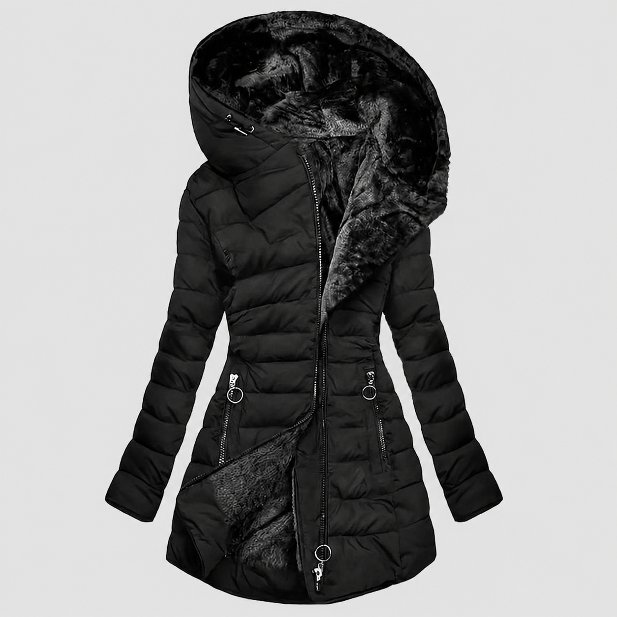 Freya™ | Hooded Long Puffer Coat