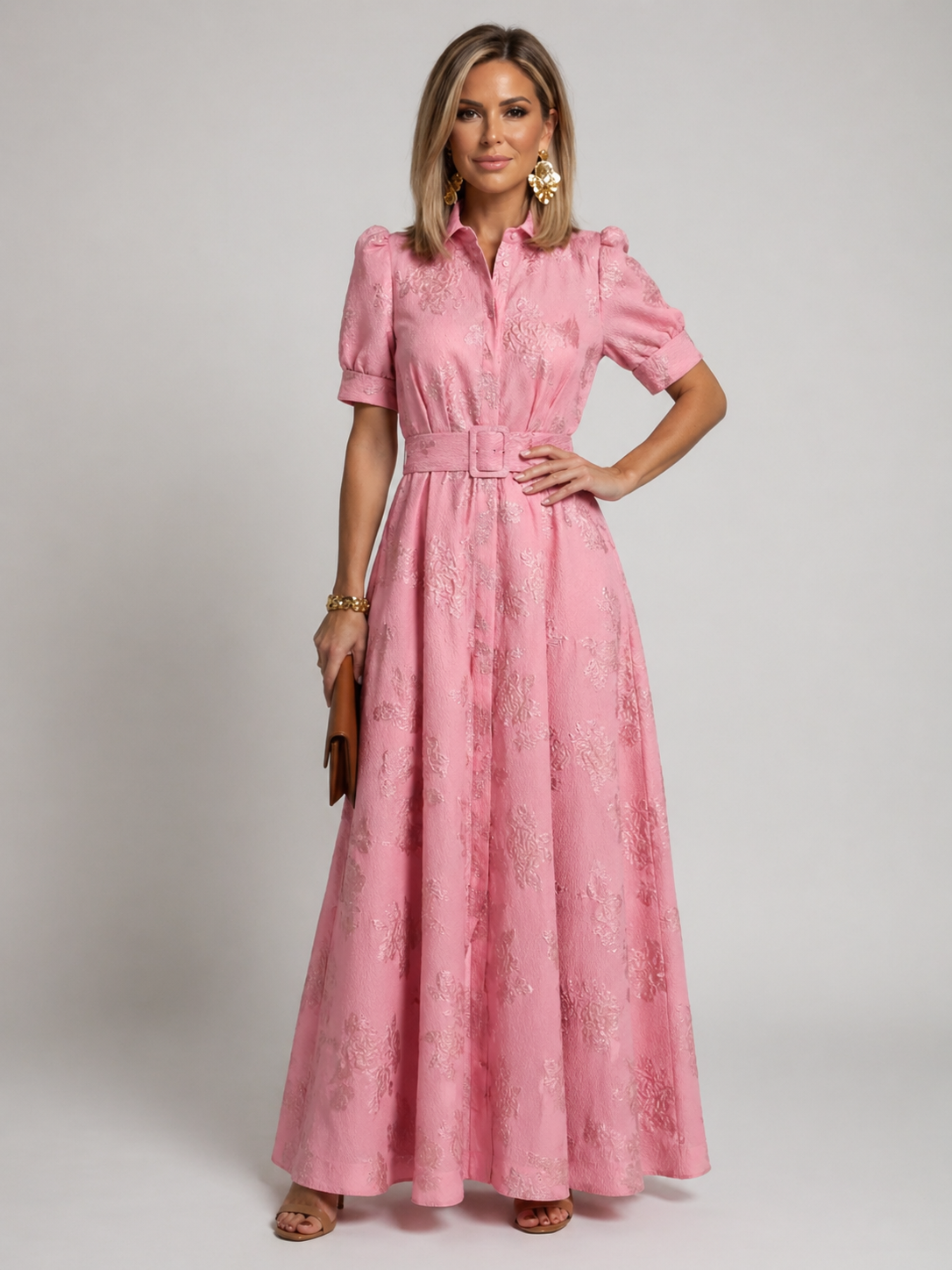 Ivy & Grace™ | Belted Floral Maxi Dress