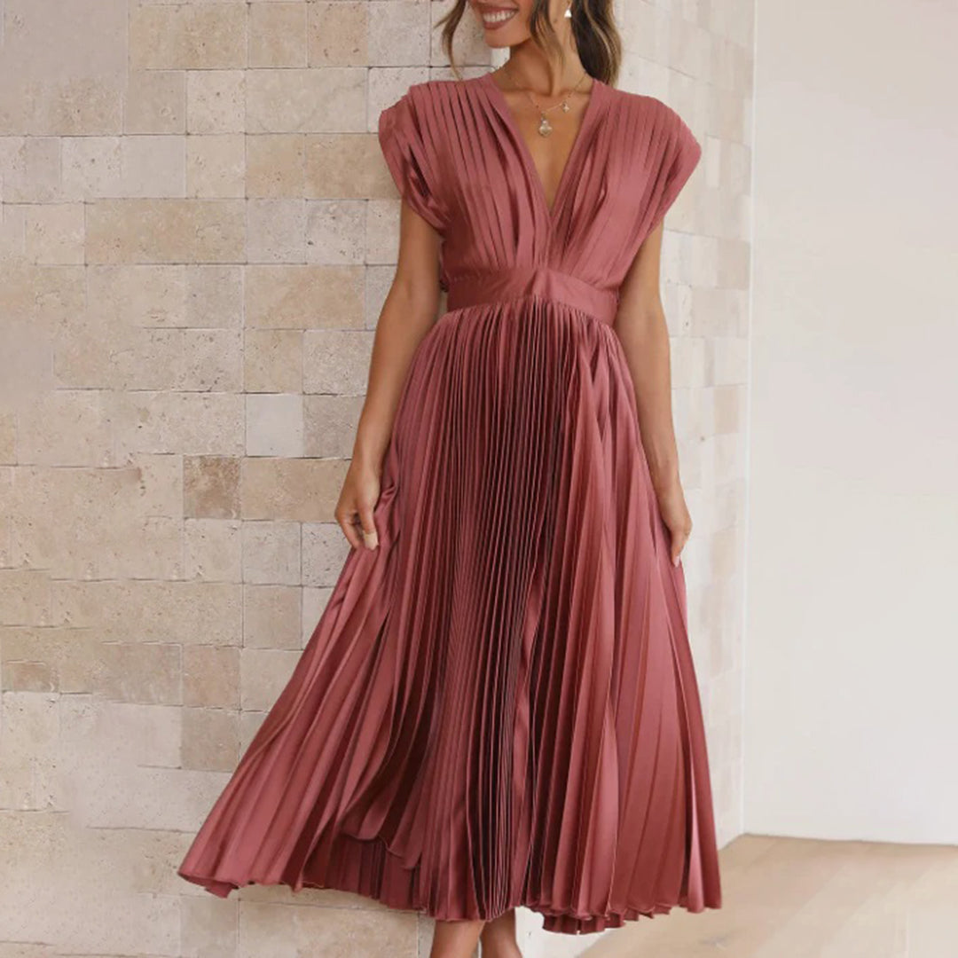 Ivy & Grace™ | Timeless Pleated Midi Dress