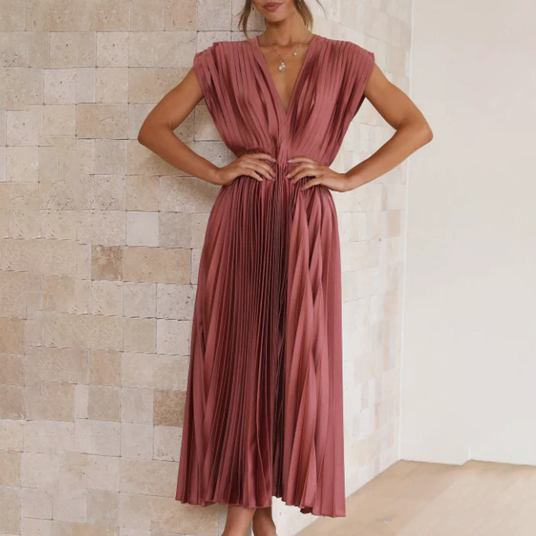 Ivy & Grace™ | Timeless Pleated Midi Dress
