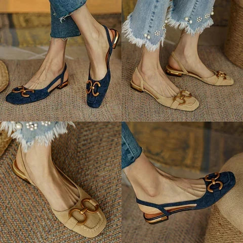 Brenna™ | Leather Buckle Comfort Sandals
