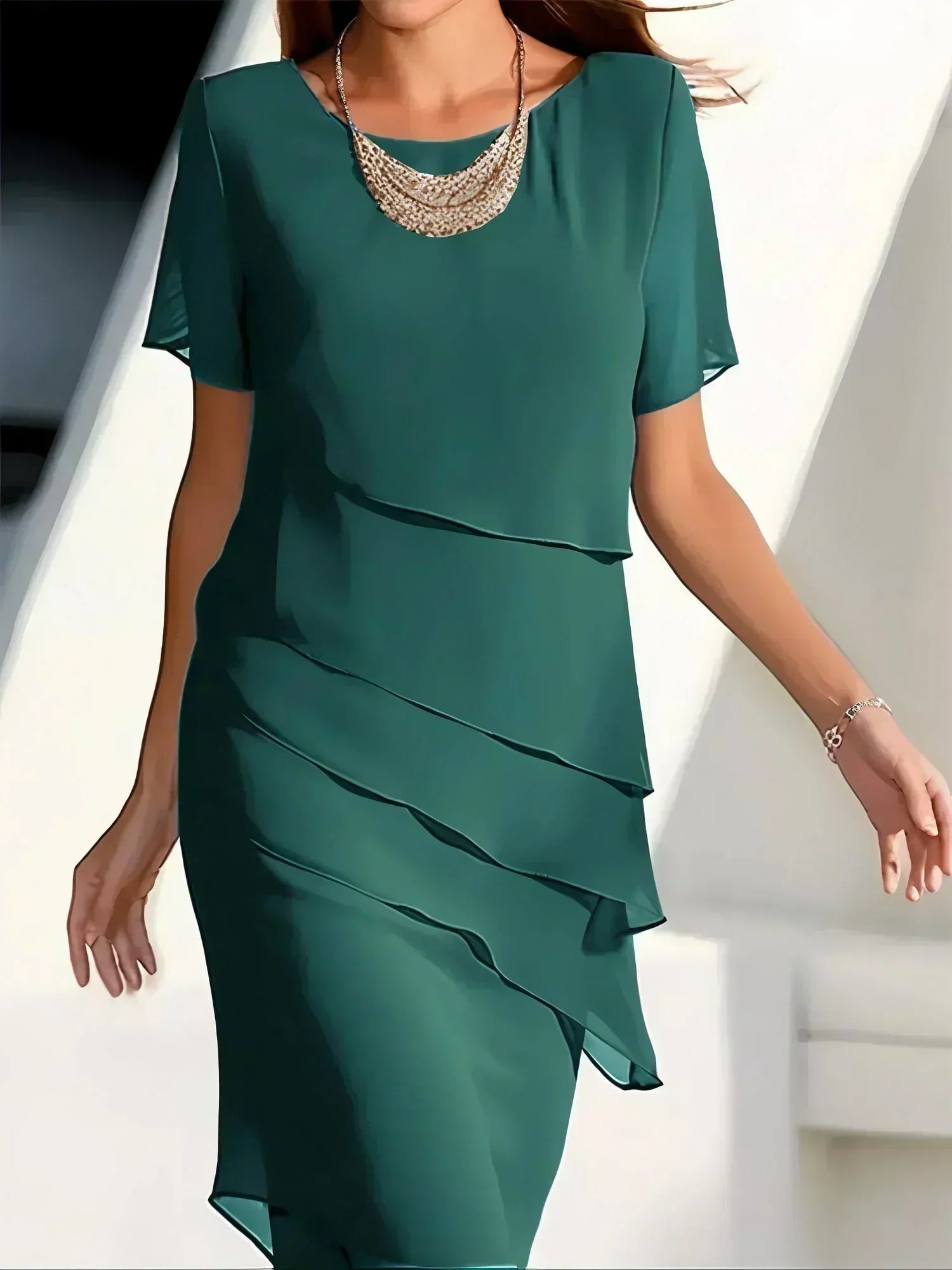 Anastasia | Layered Midi Dress