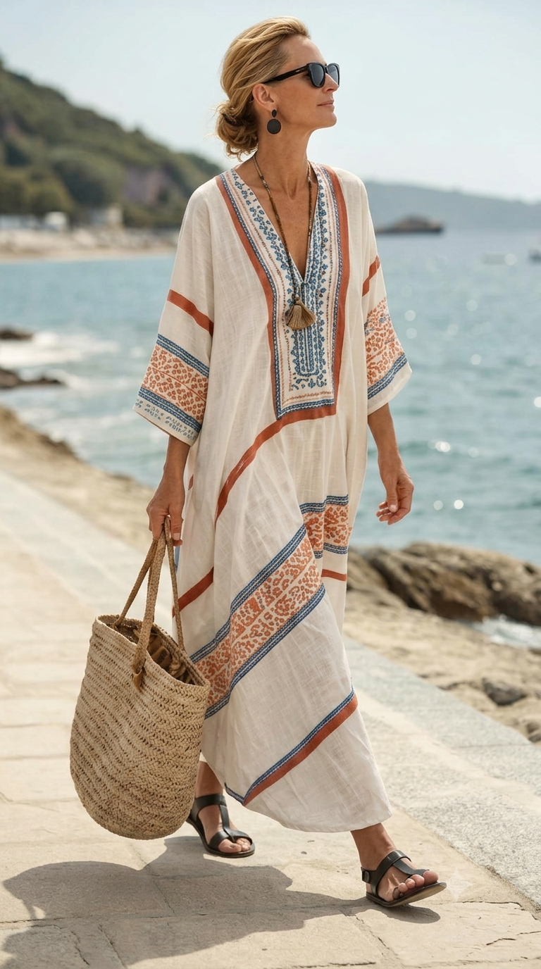 Monique | Elegant Long Summer Caftan